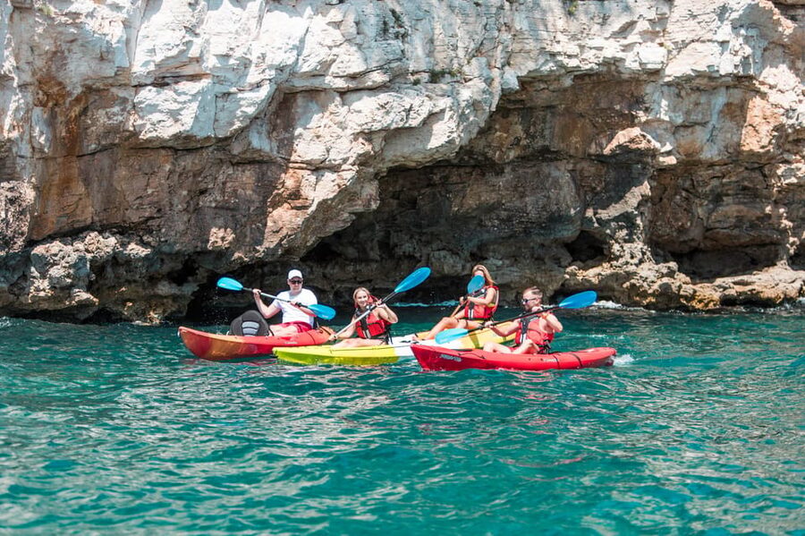 Pula: Kayak Adventure with Cave & Island Snorkeling - A short paddle with plenty packed in