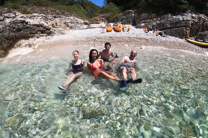 Pula Kayak Tour-Cliff jumping,snorkeling& free GoPro pictures - Learning to kayak before entering the canyon