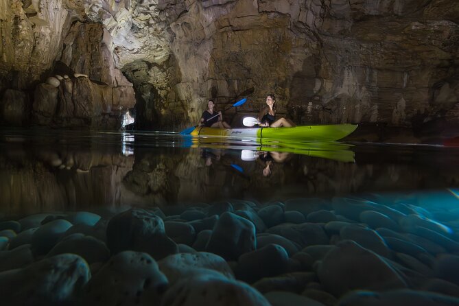 Pula Kayaking at Blue Cave with Cliffs Tour and Snorkeling - Entering the Blue Cave