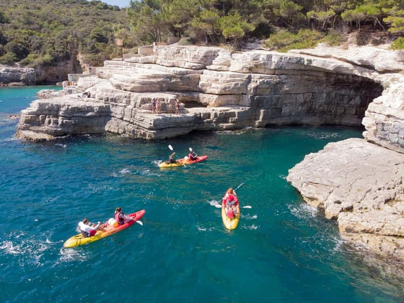 Pula: Sea Adventure – Boat, Kayak, Snorkeling & Cliff Jumps - Starting at Marina Polesana