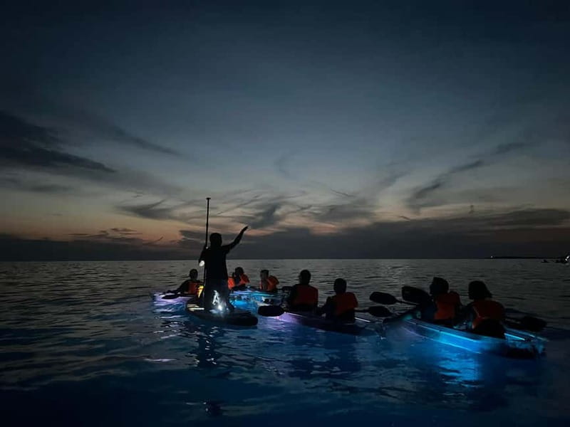 Pula: Sunset/Night Illuminated Transparent Kayak Tour - A clear safety briefing for first-time paddlers