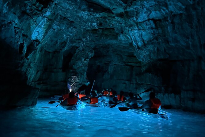 Pula: Sunset/Night-time Illuminated Transparent Kayak Tour - Meeting at Valovine Beach in Stoja