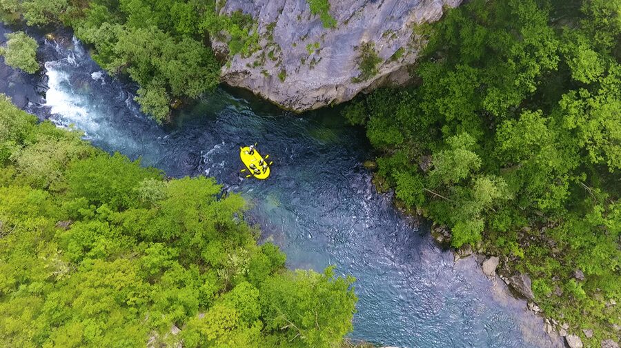 Rafting on the Cetina river - The 15-minute briefing before launch