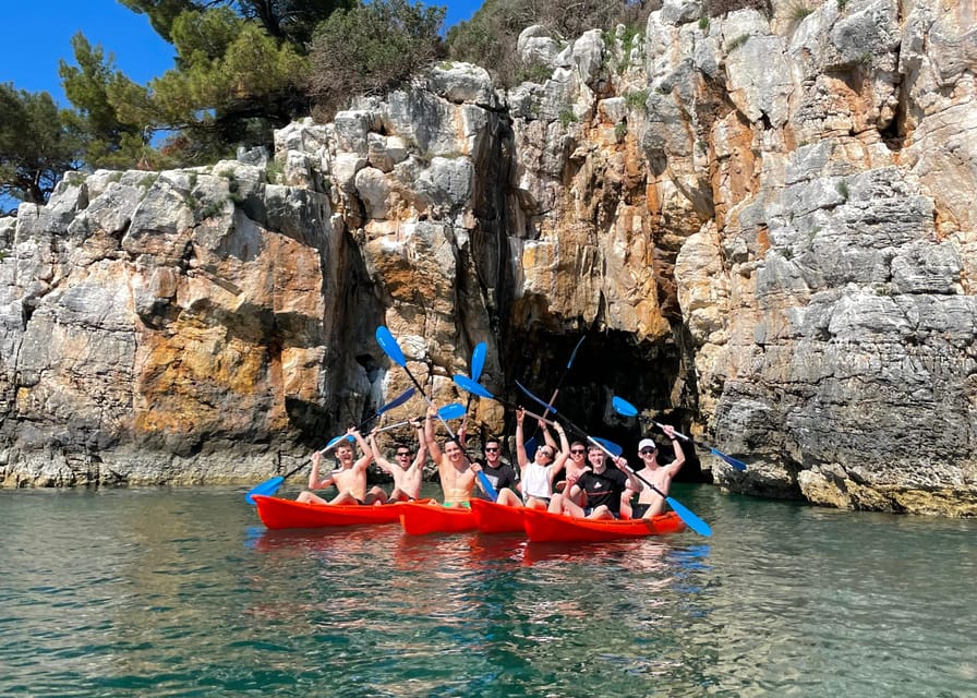 Rovinj: BUBA-KAYAK TOURS, snorkeling, cliff jupming&drinks - Walking the island before the return paddle