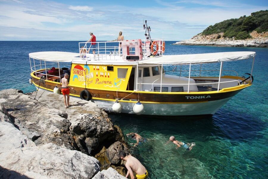 Rovinj Islands Boat Tour with Swimming - Leaving the northern port beside the Old Town