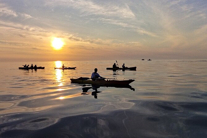 Rovinj Sunset kayaking tour - St. Euphemia and the old town from offshore