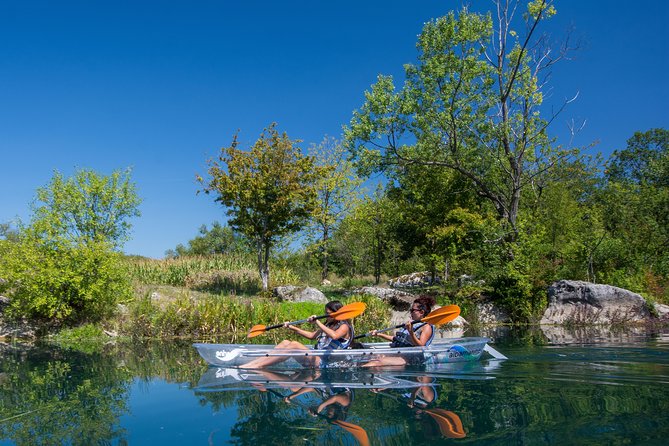 See through kayaks on Gacka river - A transparent kayak makes the clear water the attraction