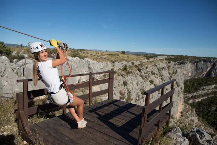 Šibenik : Zipline Šibenik - Čikola Canyon - What the three lines add to the 90-minute experience