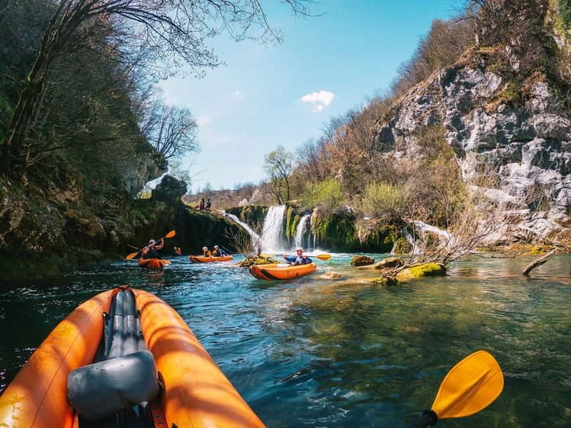 Slunj: River and Waterfalls Kayaking on Mrežnica river - Swimming, photos, and the river’s natural setting