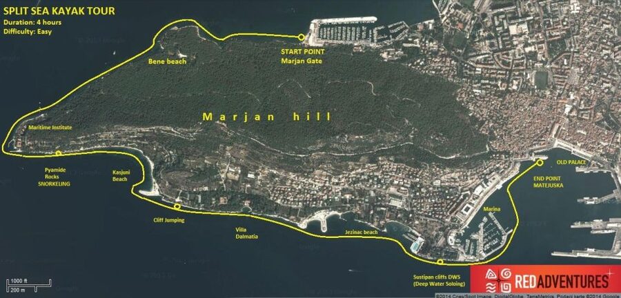 Split 4-Hour Guided Sea Kayak Tour - The beach stop for swimming and snorkeling