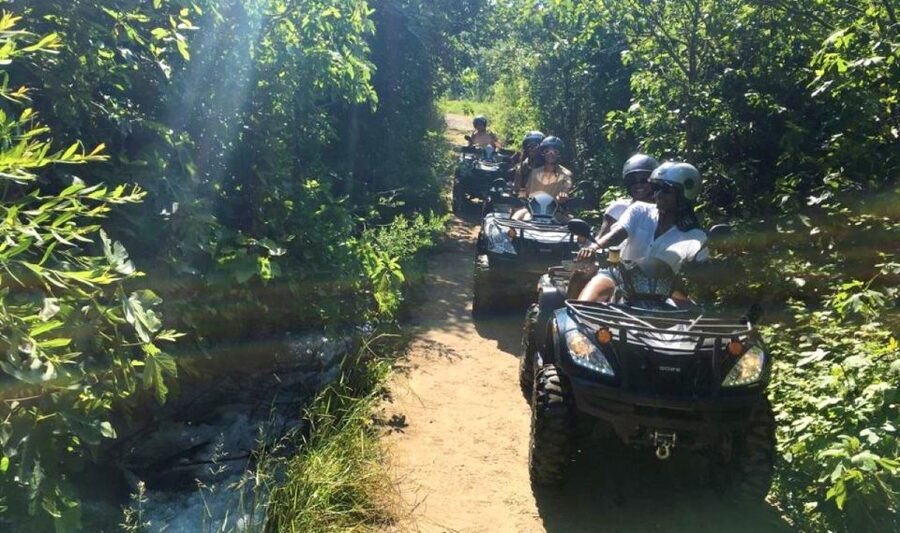 Split: ATV Quad Tour with Waterfall Swimming with Picnic - Getting comfortable on the 400cc quad