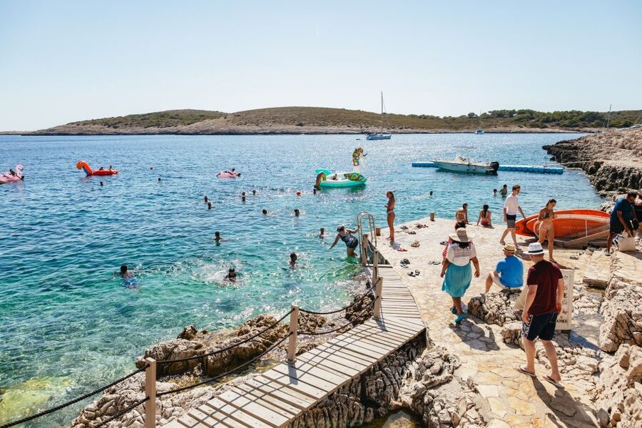 Split: Blue Cave, Vis & Hvar Full-Day Trip by Speedboat - The Pakleni Islands from the water