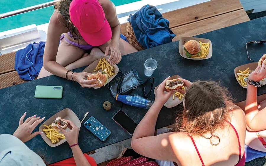 Split: Blue Lagoon and 3 Island Cruise with Food and Drinks - Jumping from the boat and judging the swim time
