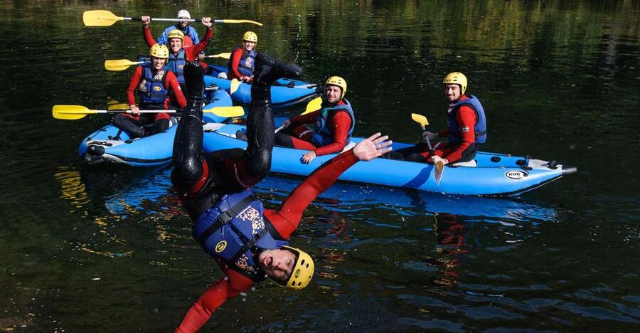 Split: Canoe Safari on the Cetina River - The first calm stretch: learning the canoe
