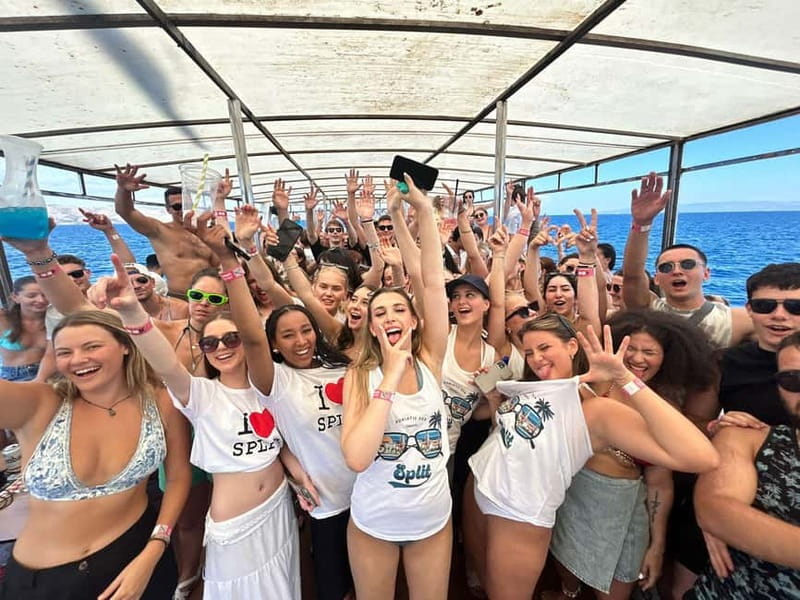 Split: Captain’s Boat Party – Blue Lagoon, DJ & Free Shots - Setting sail from Split at 2 pm