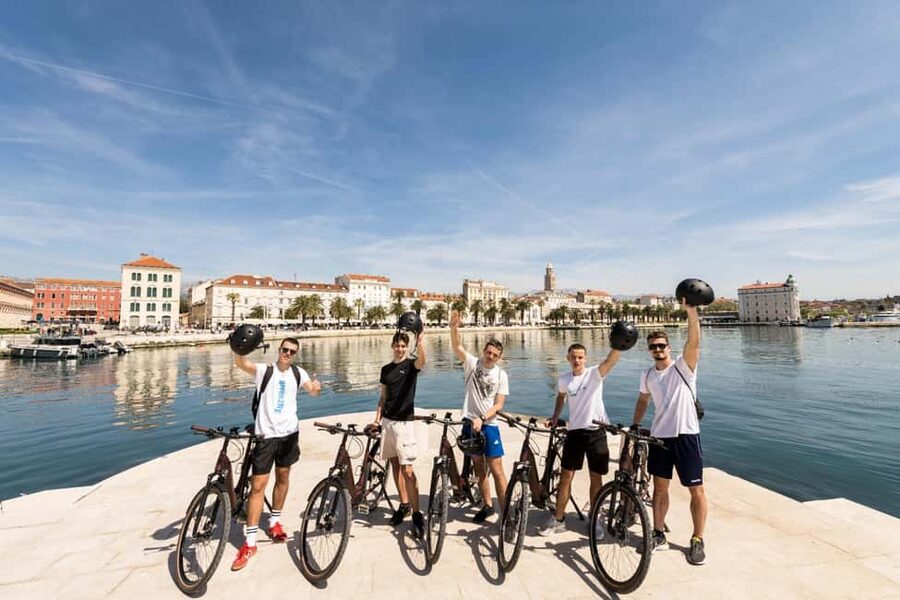 Split City & Marjan Park Electric Bike Tour - Bene Beach brings a welcome pause