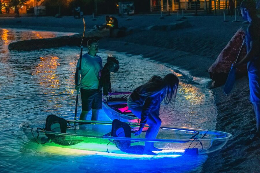 Split: Illuminated Evening Guided Kayaking Tour - Getting comfortable with the kayak