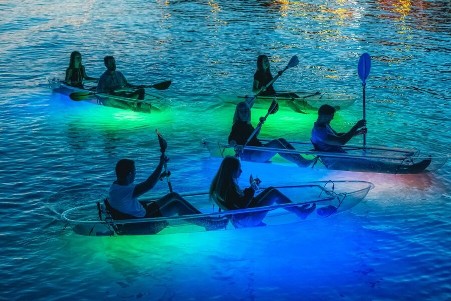 Split: Illuminated Evening Guided Kayaking Tour - Returning to the sea and the white cliffs