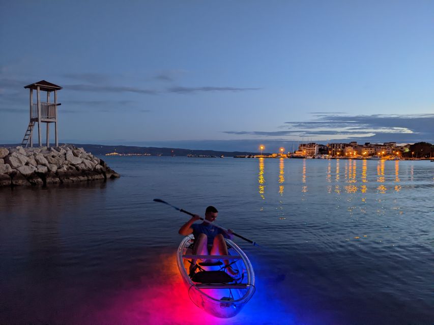 Split: Illuminated Evening Guided Kayaking Tour - From Hotel Briig to Stobreč beach