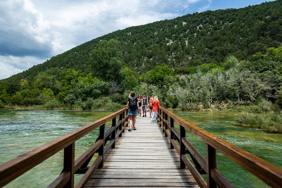 Split: Krka National Park Day Trip with Boat Ride & Swimming - The 90-minute ride from Split