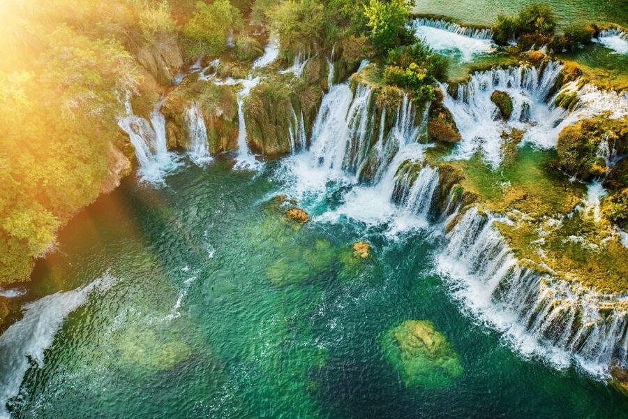 Split: Krka Waterfalls Trip with Boat Cruise and Swimming - Walking around Skradinski Buk