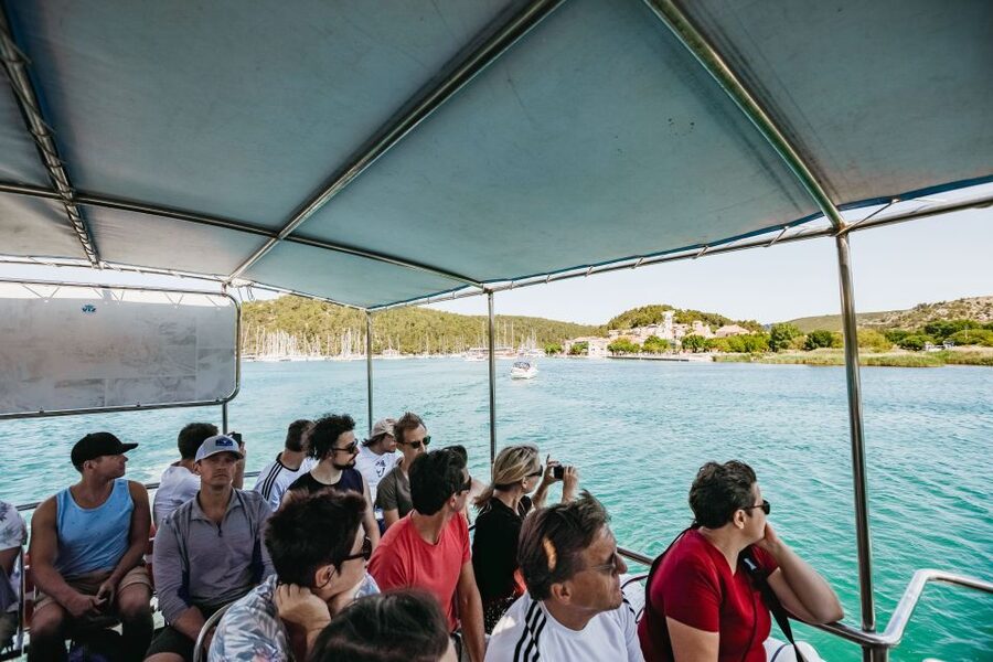 Split: Krka Waterfalls Trip with Boat Cruise and Swimming - Primošten: two hours by the sea