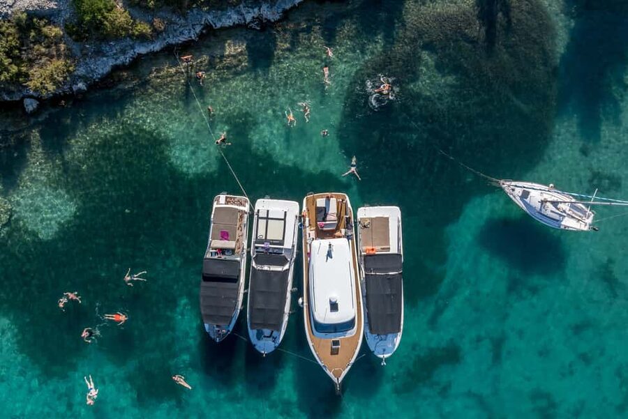 Split or Trogir: Blue Cave, Vis, and Hvar Speedboat Tour - Budikovac brings the first real swim