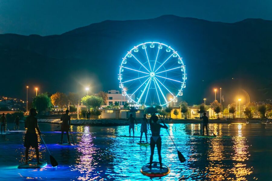 Split: Stand Up Paddleboard Night Glow Tour - The river section and the glow beneath you