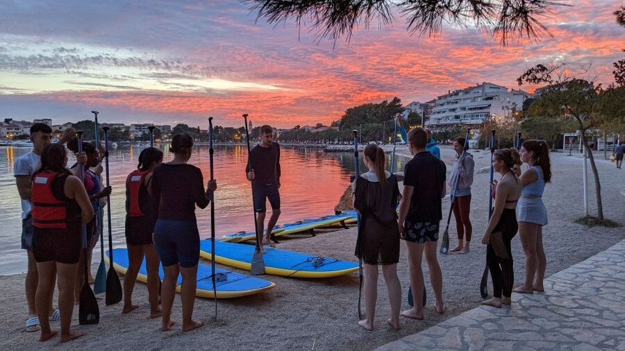 Split: Stand Up Paddleboard Night Glow Tour - From central Split to the beach near Stobreč
