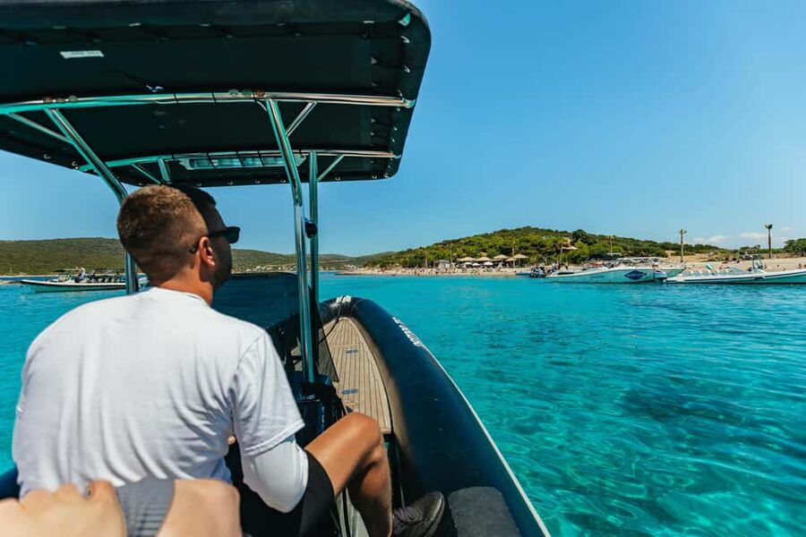 Split/Trogir: Blue Cave, Mamma Mia, Hvar and 5 Island Tour - Passing the Pakleni Islands before Hvar