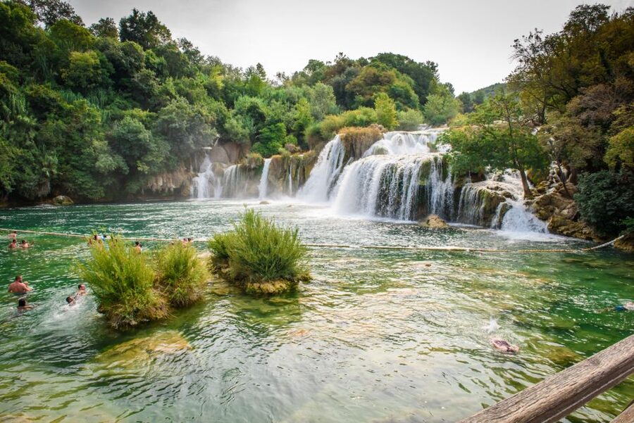 Split/Trogir: Krka National Park Day Trip with Wine Tasting - A 30-minute boat ride through the river canyon