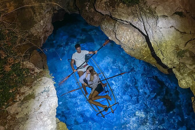 Transparent Kayak Night Glow Experience from Pula - Photos, videos, and the wet-bottom reality