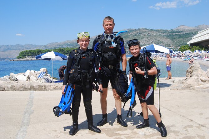 Try Scuba Diving Discovery in Dubrovnik - Entering the Adriatic from 1 meter