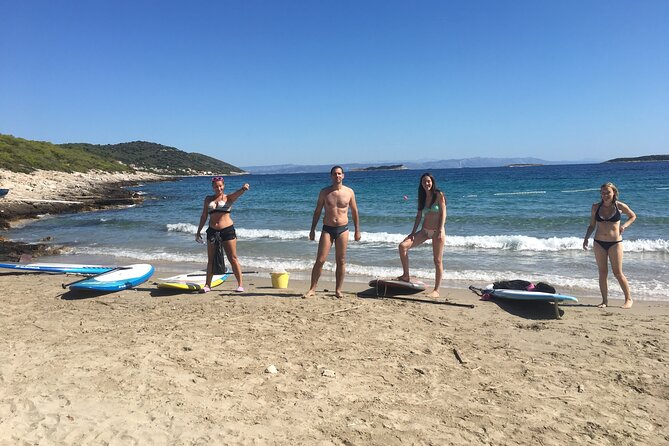 Vis sandy beach Stand Up Paddle Tour - The return paddle and real sea conditions