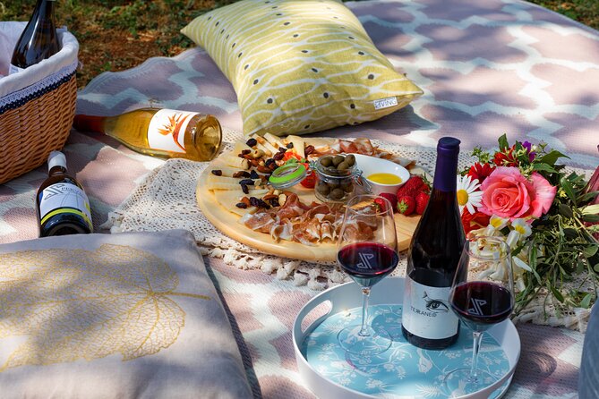 Wine picnic - The short walk from wine cellar to picnic hill