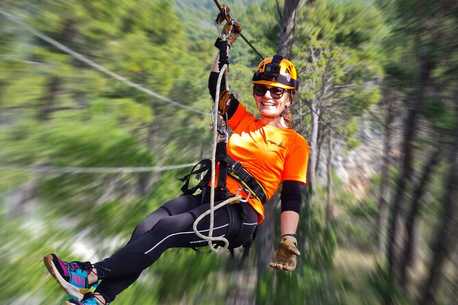 Zip line Tucepi - Six steel cables above the Tučepi canyon
